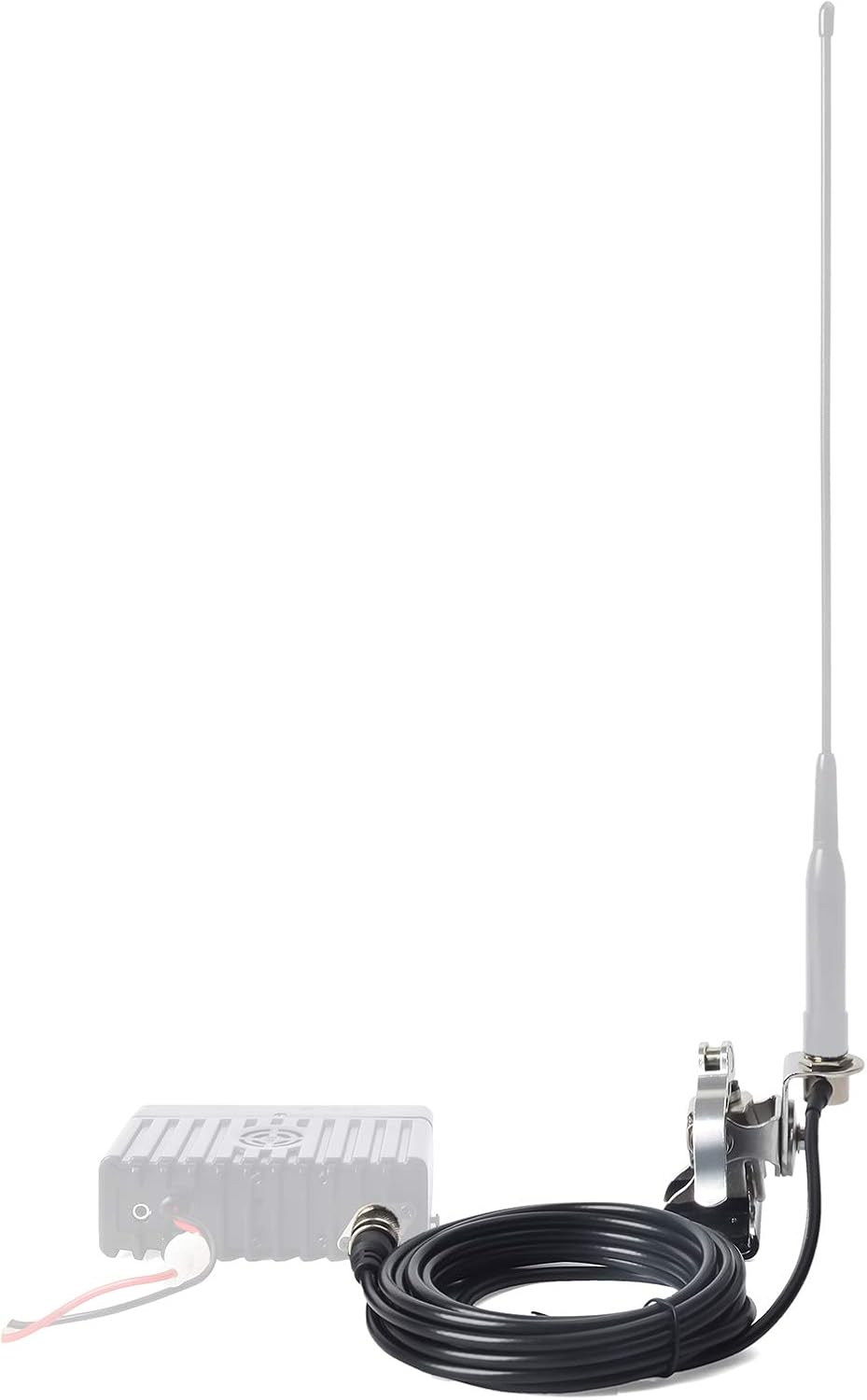 20inch Soft Telescopic Mobile Radio Antenna 137-174/400-480MHz with Clip and 5m Cable D90677