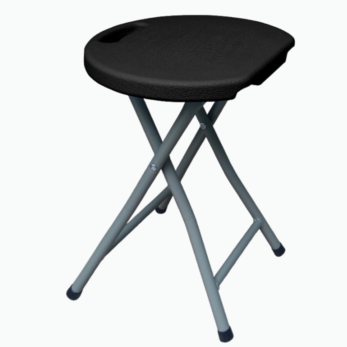 Black 18 Inch Folding Stool with Handle M124