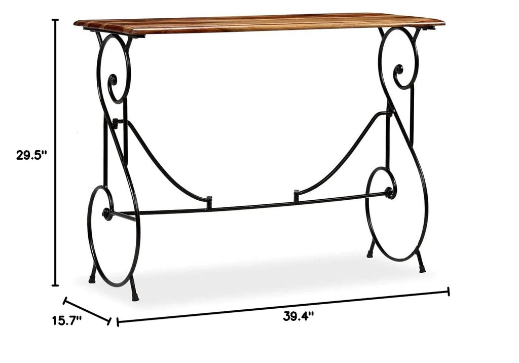 Solid Sheesham Wood Table 39.4"x15.7"x29.5" A914890