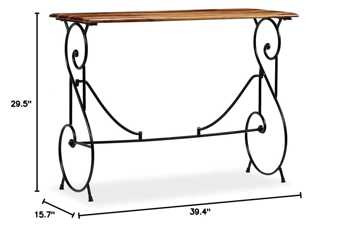 Solid Sheesham Wood Table 39.4"x15.7"x29.5" A914890