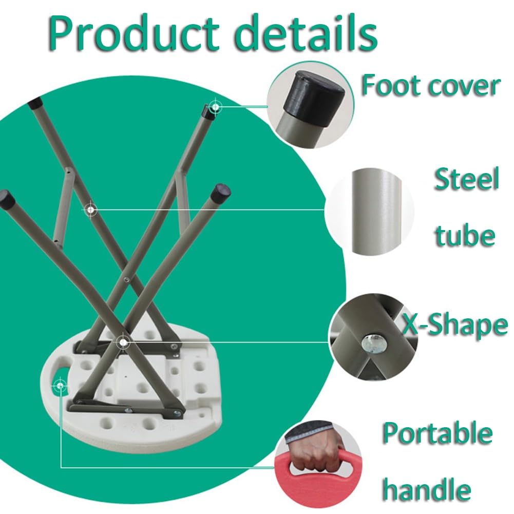 Black 18 Inch Folding Stool with Handle M124
