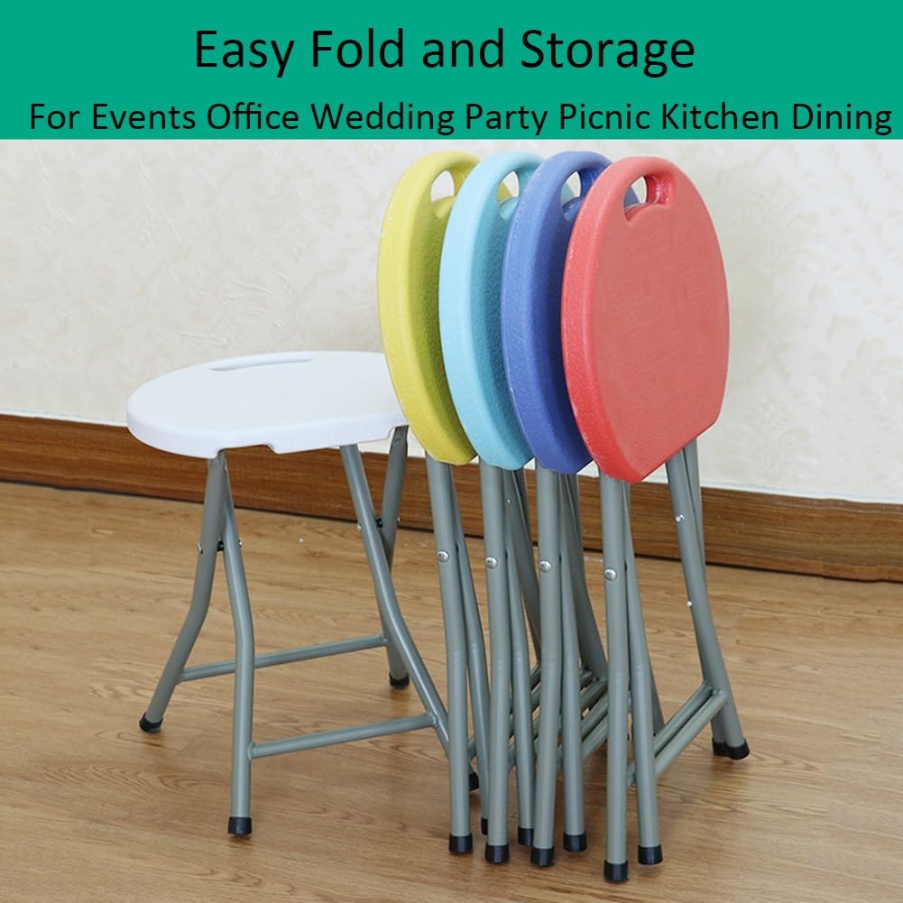 Black 18 Inch Folding Stool with Handle M124
