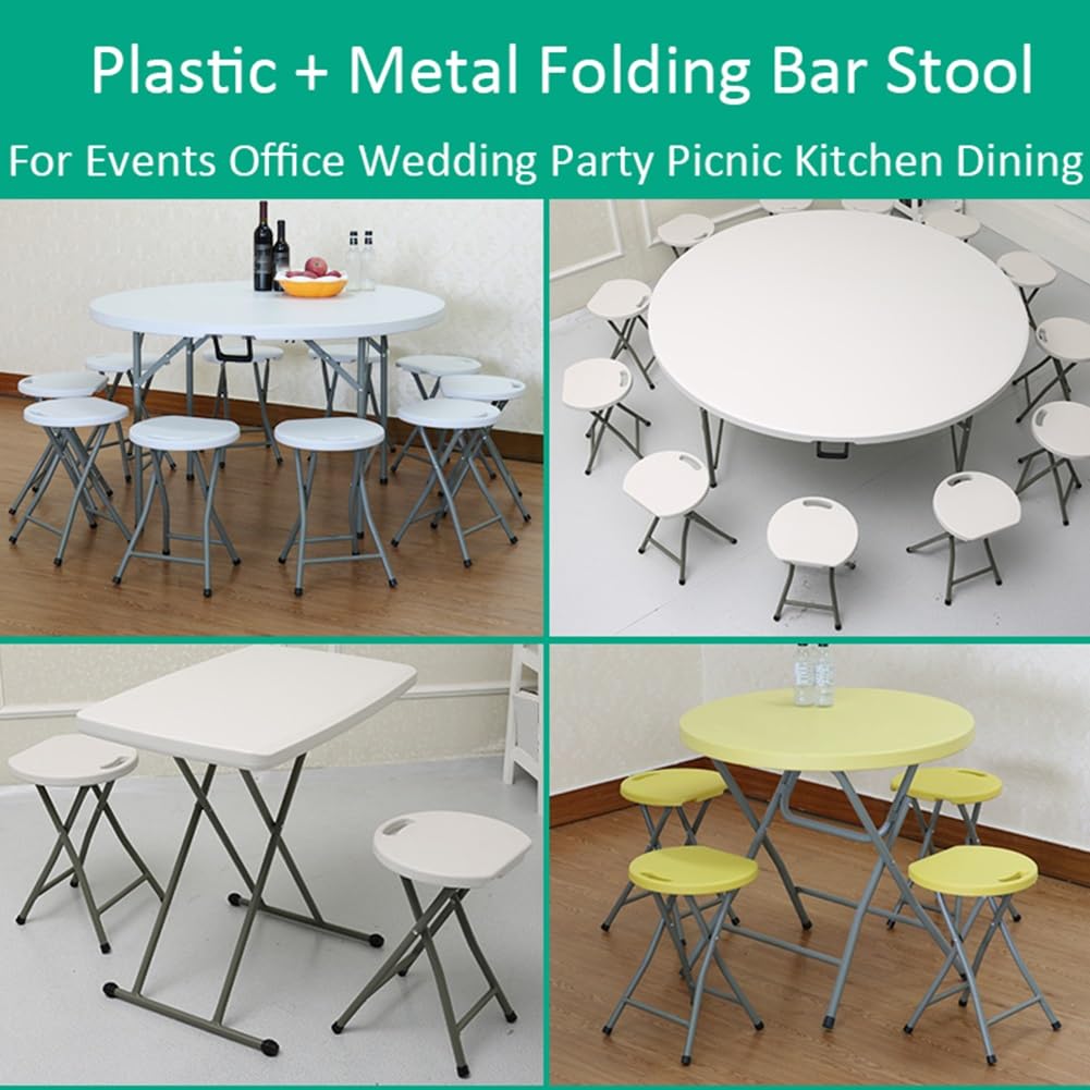 Black 18 Inch Folding Stool with Handle M124