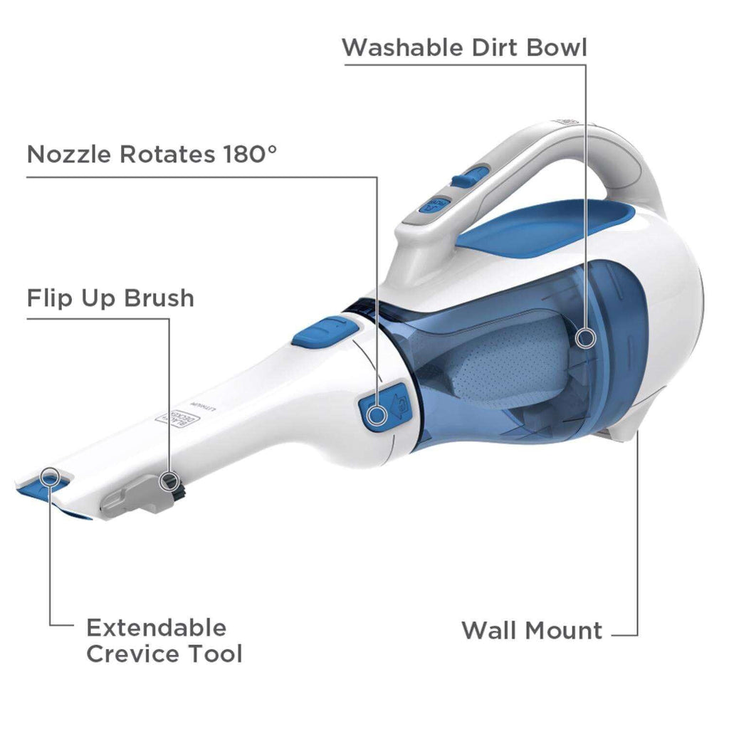 Cordless Handheld Vacuum with Rotating and Extendable Nozzle B836733