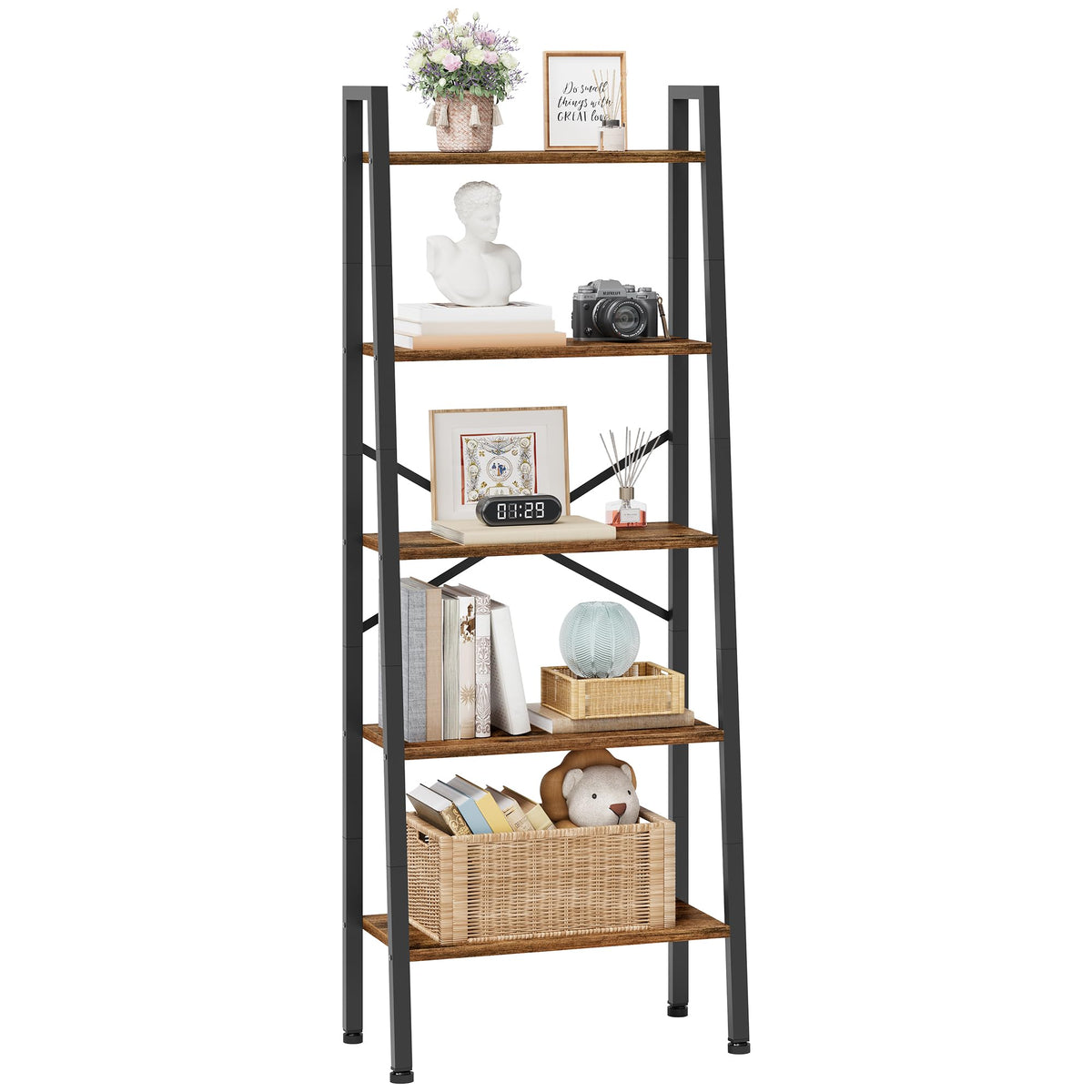 5-Tier Metal Ladder Bookshelf X43120