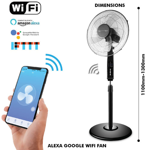 16” WIFI Enabled Oscillating Pedestal Fan G60200