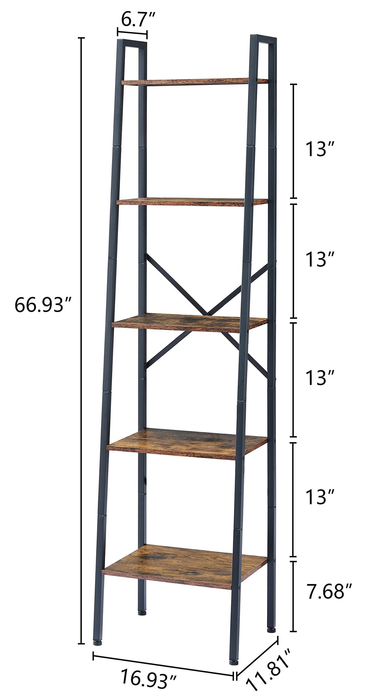 5-Tier Metal Ladder Bookshelf X43120