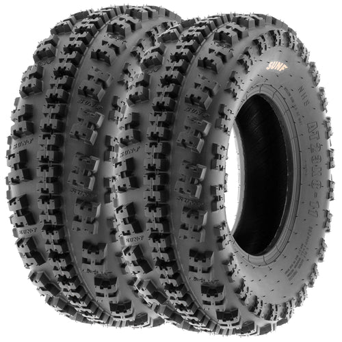 19x7-8 Front & 18x10.5-8 Rear ATV UTV Knobby Sport Tires Set of 4 V909