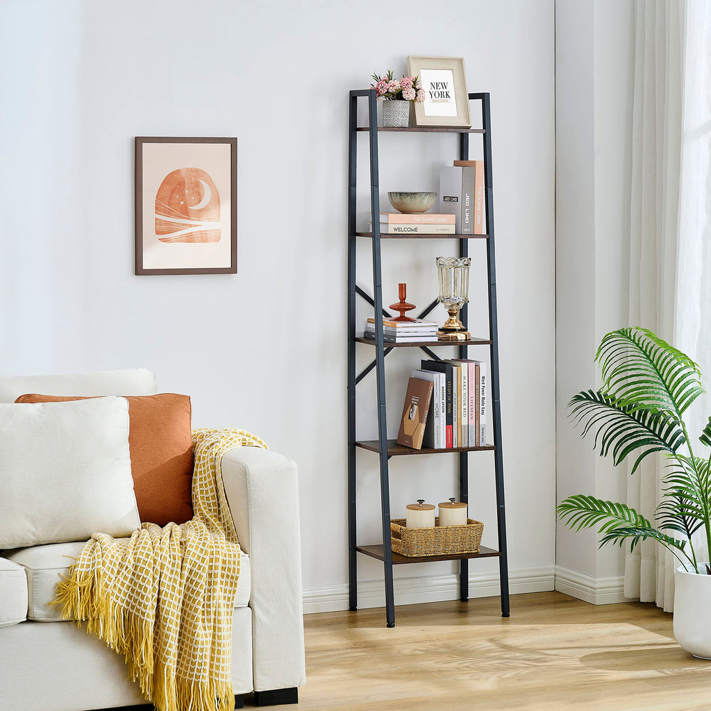 5-Tier Metal Ladder Bookshelf X43120