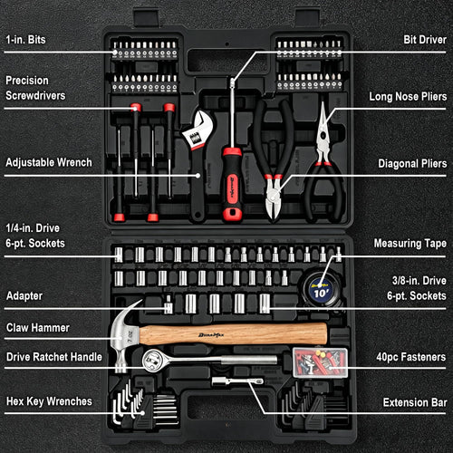156-Piece Tool Kit with Storage Case H434
