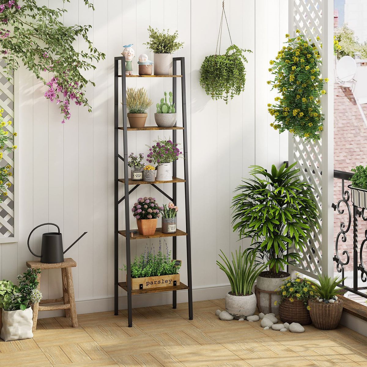 5-Tier Metal Ladder Bookshelf X43120
