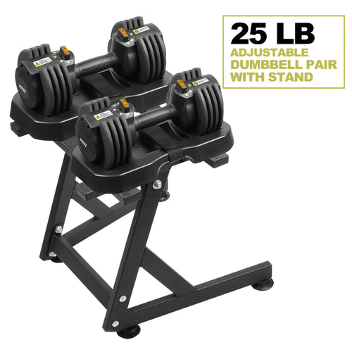 10-30lb Adjustable Dumbbell Pair with Stand S5916
