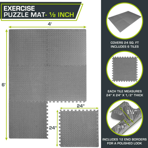 1/2 Thick EVA Foam Interlocking Exercise Mat Z229613